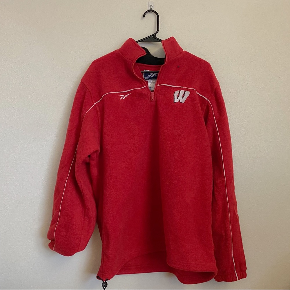 🍄 wisconsin badgers fleece 1/4 zip sweatshirt 🍄